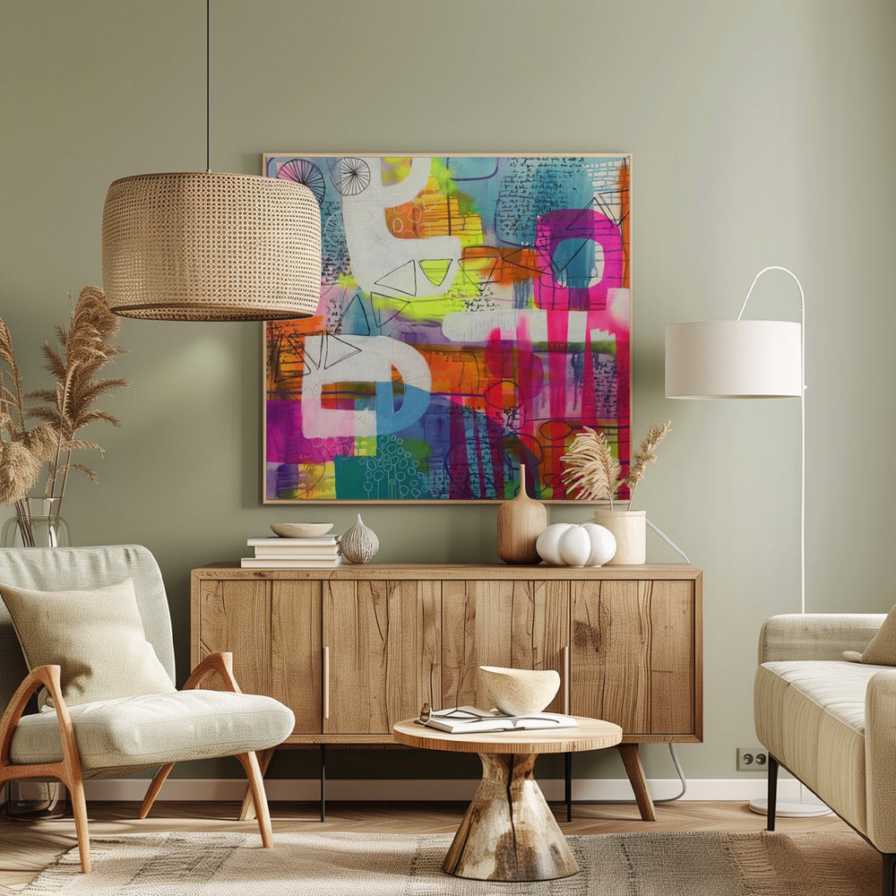 Geometric Shapes and Colorful Patterns - Poster / Art Print