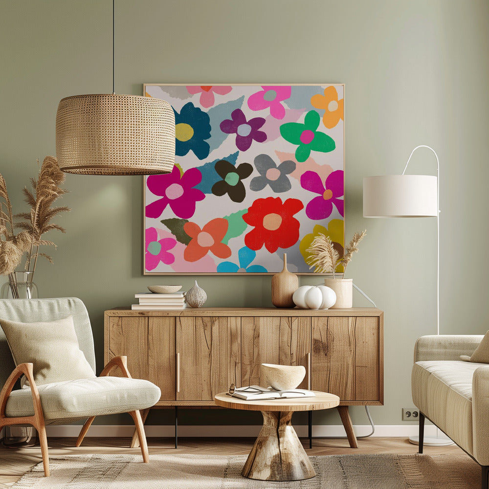 Colorful Floral Pattern - Poster / Art Print