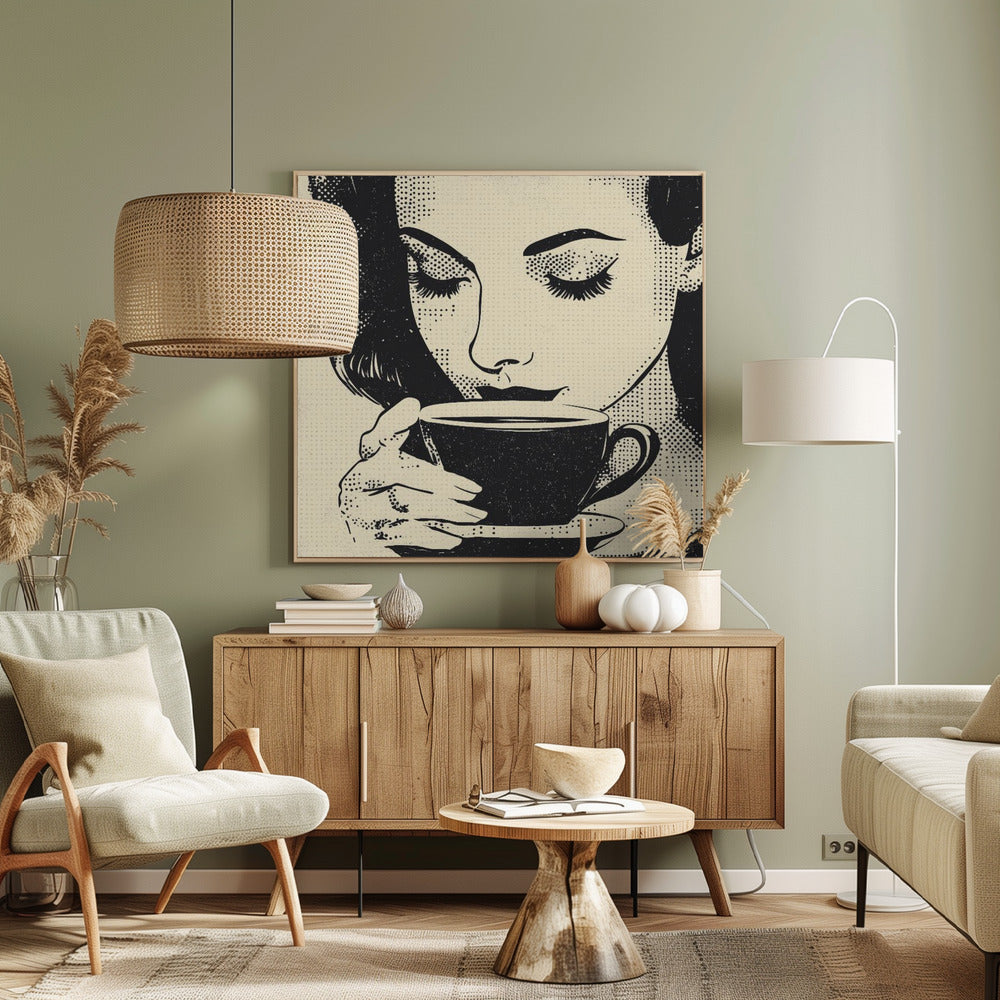 Women Drinking Coffee - Poster / Art Print
