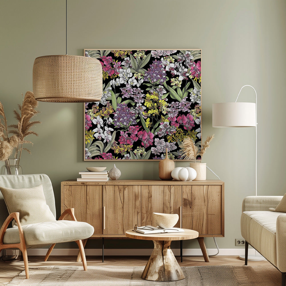 Colorful Flowers Pattern - Poster / Art Print
