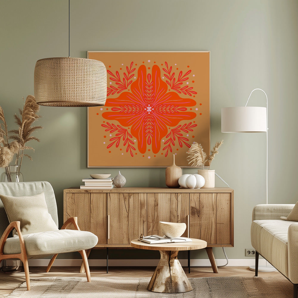 Vibrant Mandala Bloom - Poster / Art Print