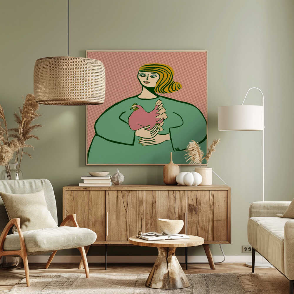 Chicken lady - Poster / Art Print
