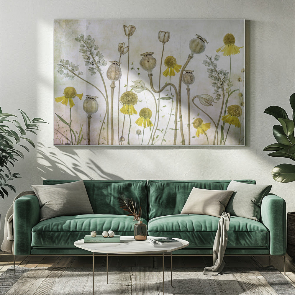 Poppies and Helenium - Poster / Art Print