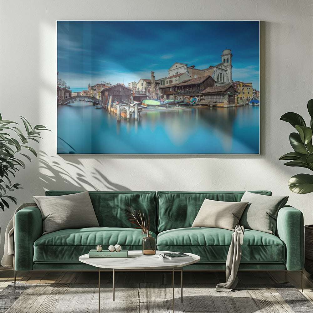 Gondola workshop in Venice - Poster / Art Print