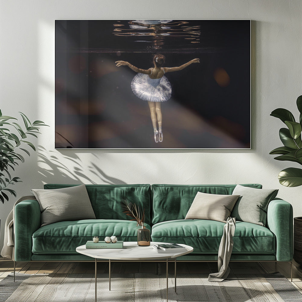 Underwater white ballet - Poster / Art Print