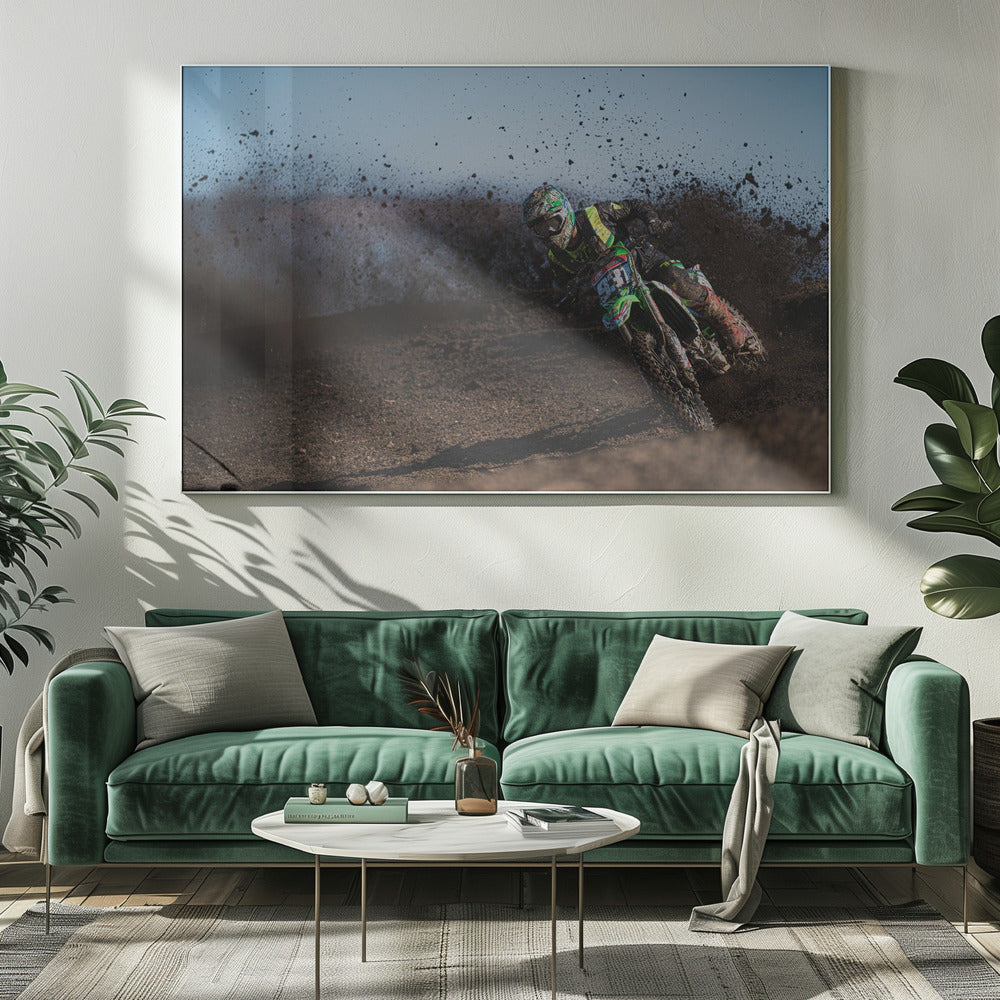Motocross i lera - Poster / Art Print