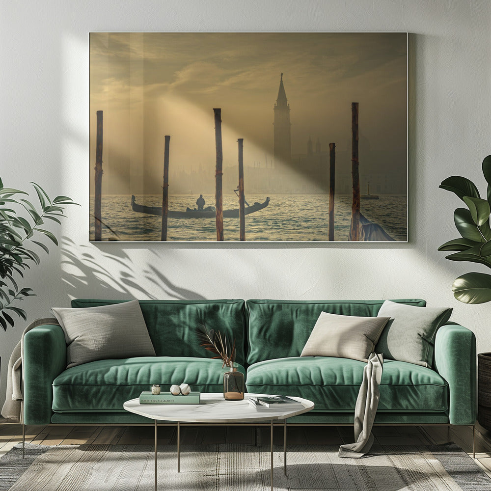 Gondola in the mist - Poster / Art Print
