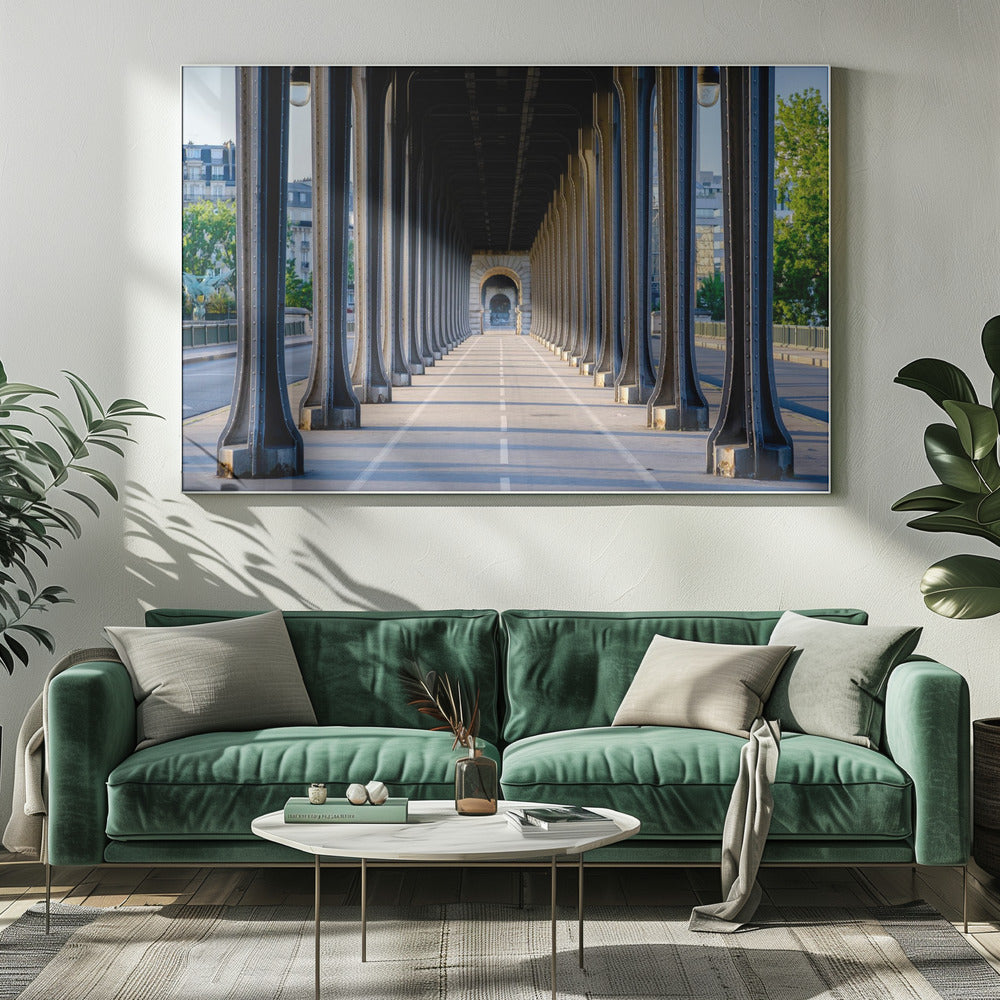 Bir Hakeim bridge perspective Paris - Poster / Art Print