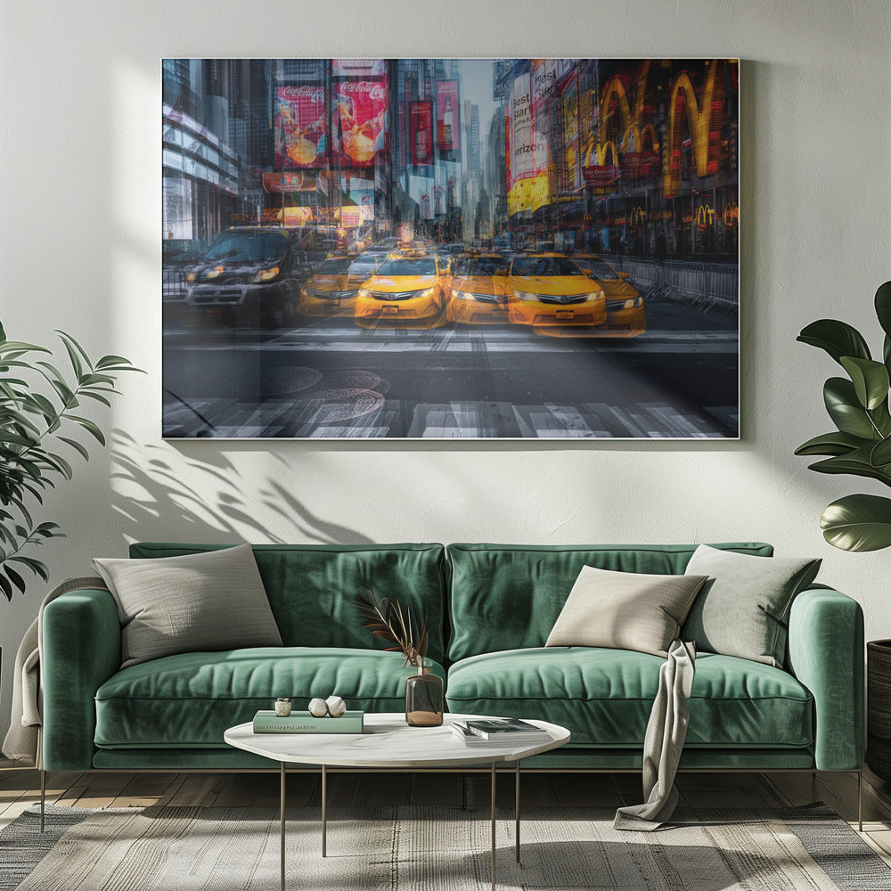 a taxi for christmas - Poster / Art Print