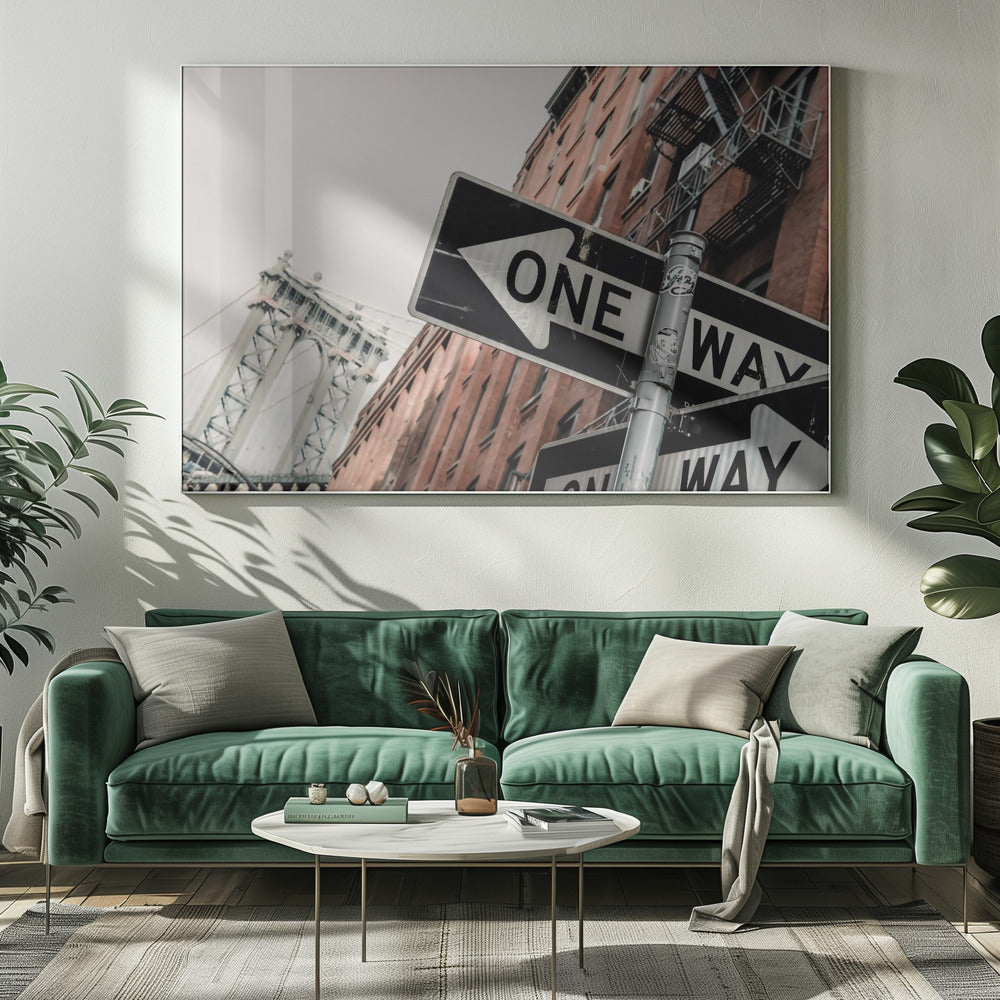 Manhattan Bridge One Way - Poster / Art Print