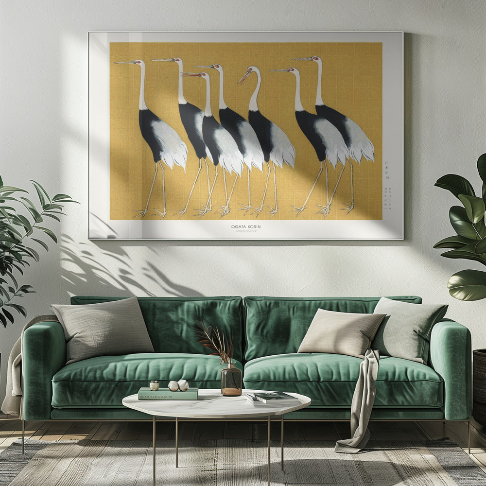 Japanese Red Crown Crane - Poster / Art Print