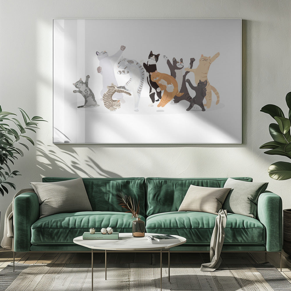 Dancing Cat - Poster / Art Print