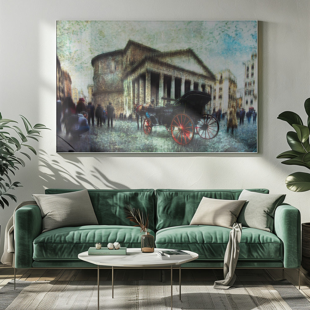 Carriage with horse - Poster / Art Print