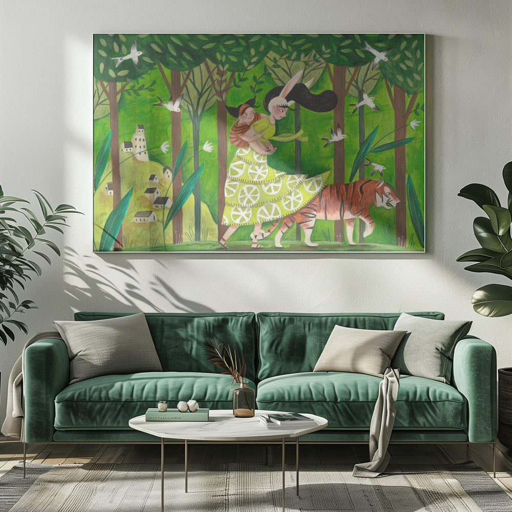 Walking through the woods - Poster / Art Print