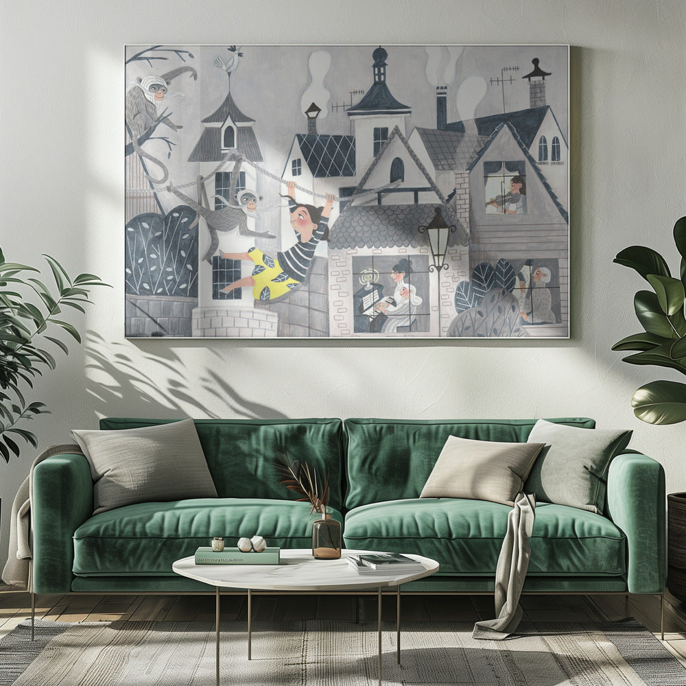 Exploring the big wide world - Poster / Art Print