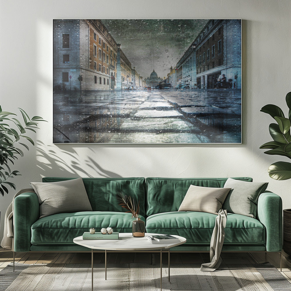 Via della Conciliazione after the rain - Poster / Art Print