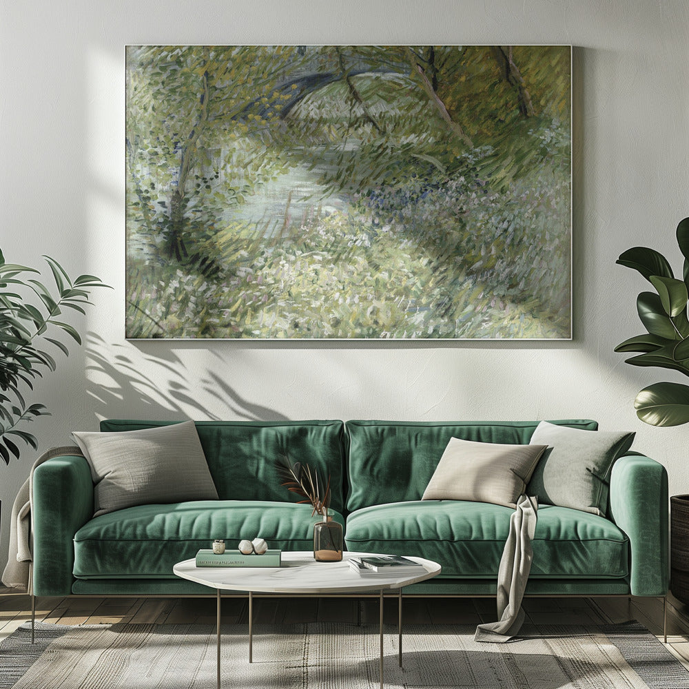 Vincent Van Gogh's River Bank In Springtime (1887) - Poster / Art Print