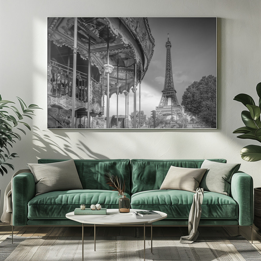 Typical Paris in monochrome - Poster / Art Print