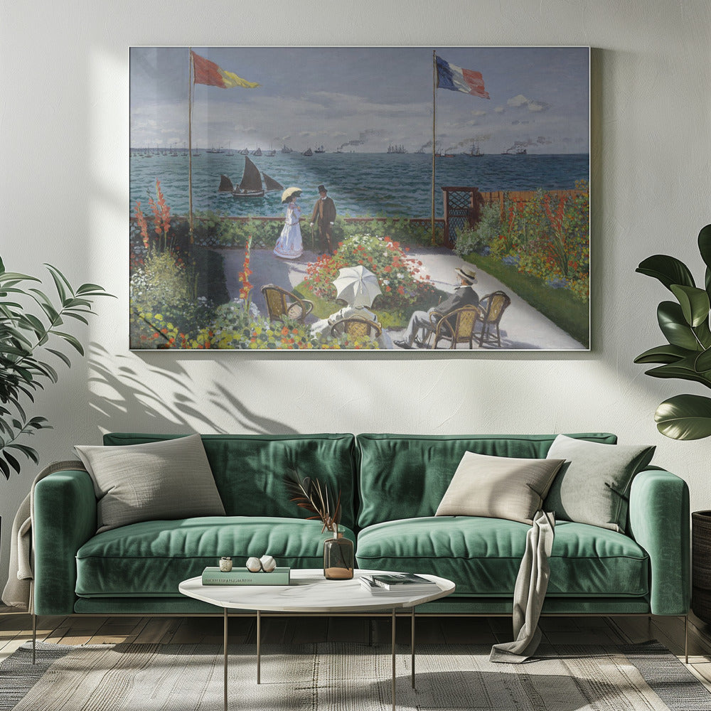 Garden At Sainte Adresse By Claude Monet - Poster / Art Print