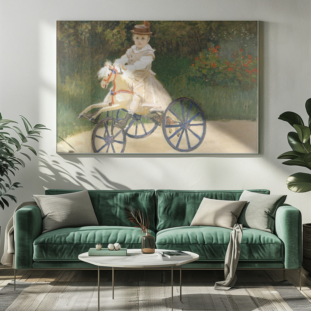 Jean Monet On His Hobby Horse (1872) By Claude Monet - Poster / Art Print