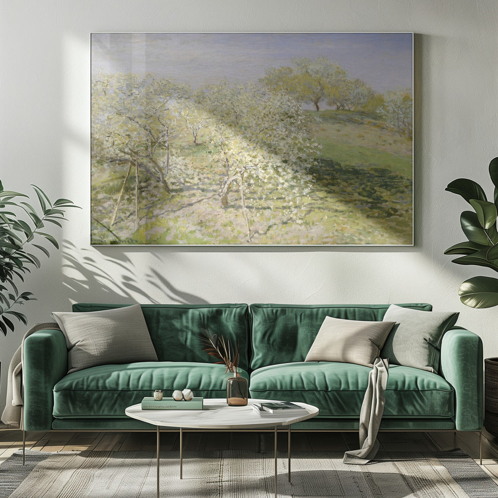Spring (fruit Trees In Bloom) (1873) By Claude Monet - Poster / Art Print
