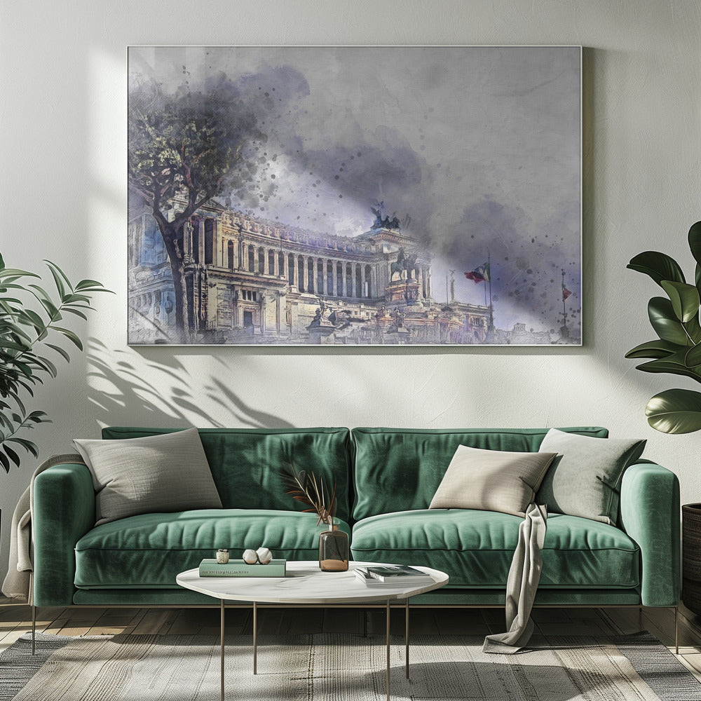 Rome Italy Watercolor Art (1) - Poster / Art Print