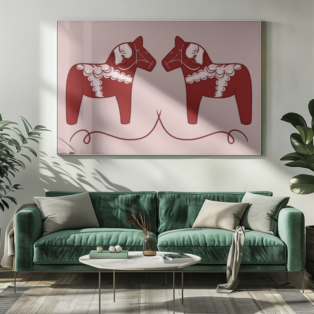 Dala Horses - Poster / Art Print