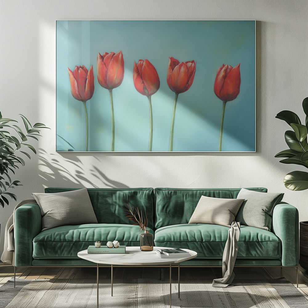 Five Tulips - Poster / Art Print