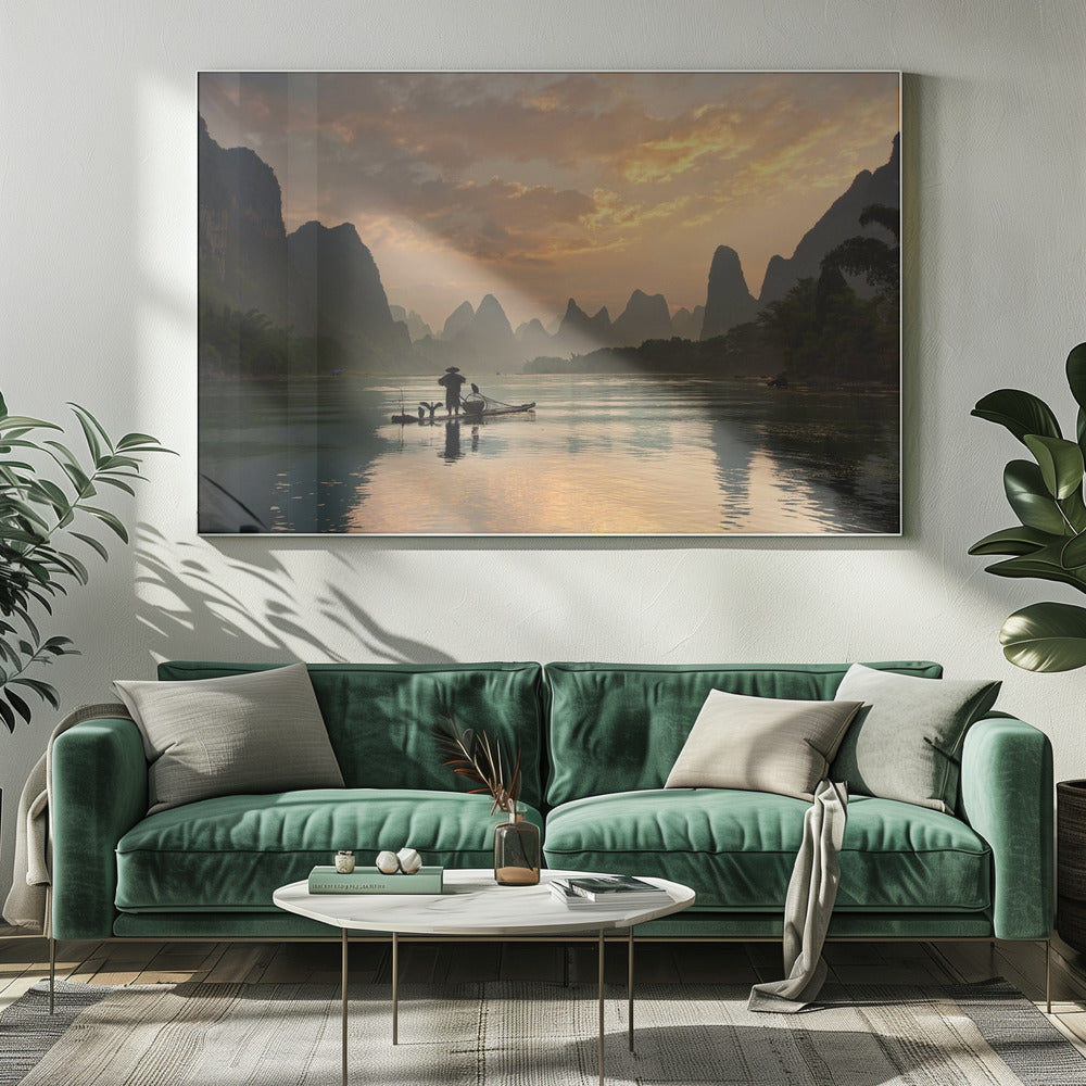 Golden Li River - Poster / Art Print