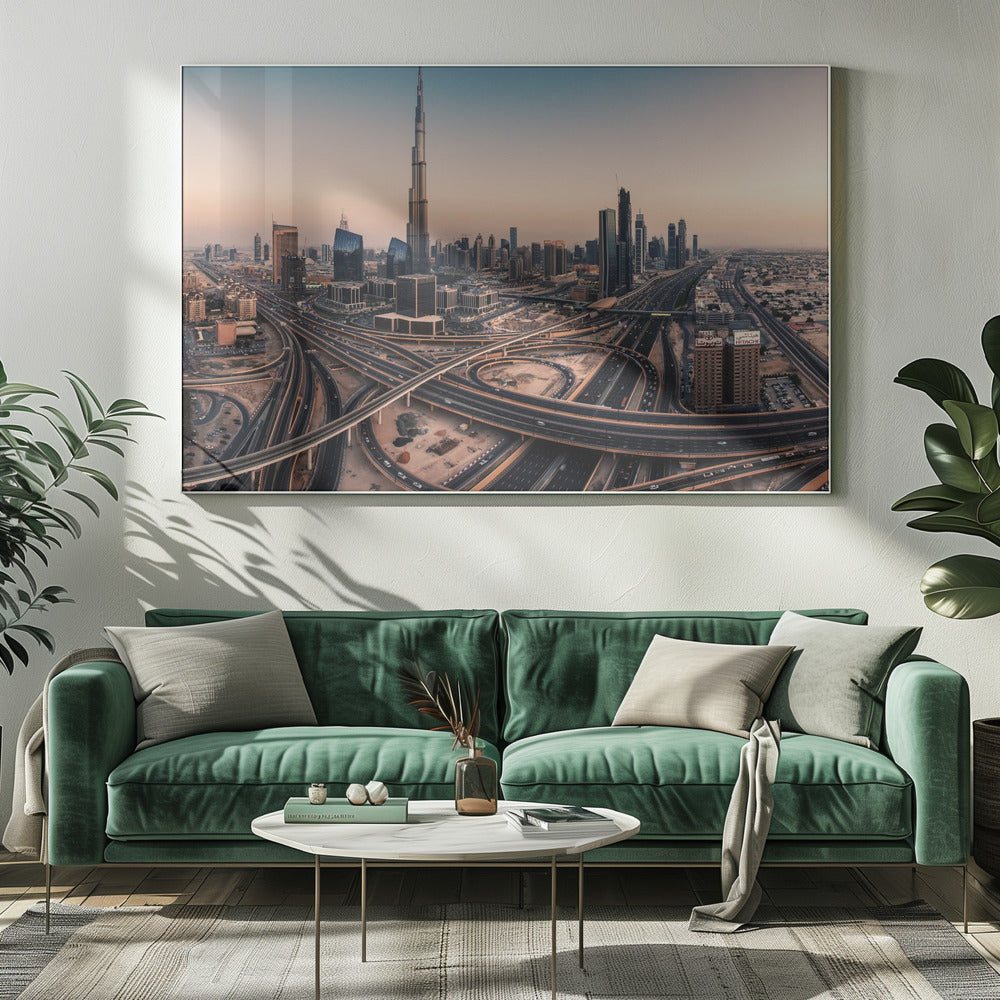 Dubai Skyline Panorama - Poster / Art Print