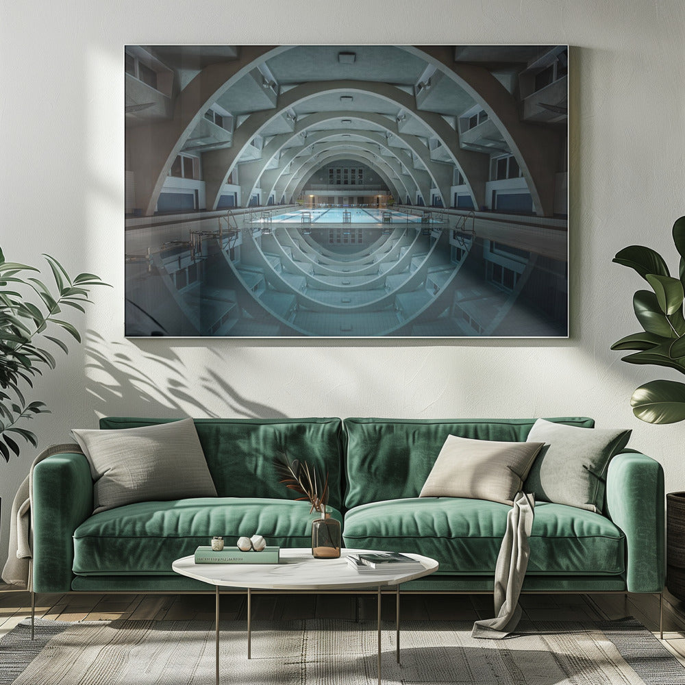swimming @night - Poster / Art Print