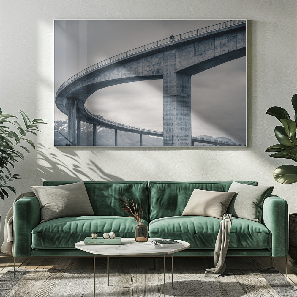 the lonely biker - Poster / Art Print