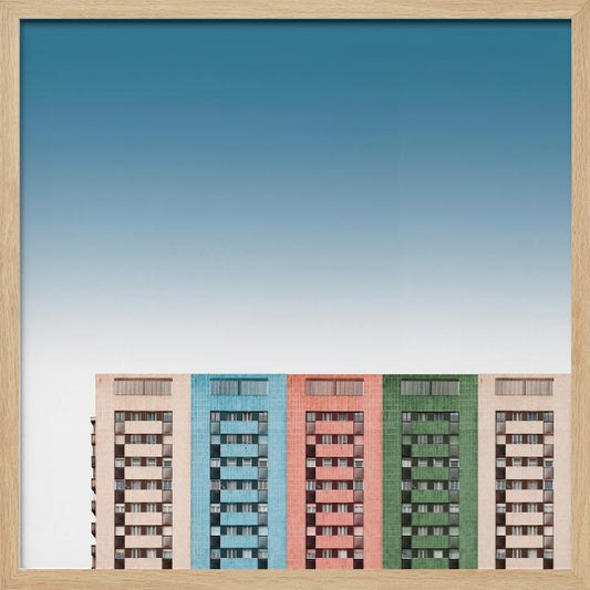 Colored buildings - Poster / Art Print