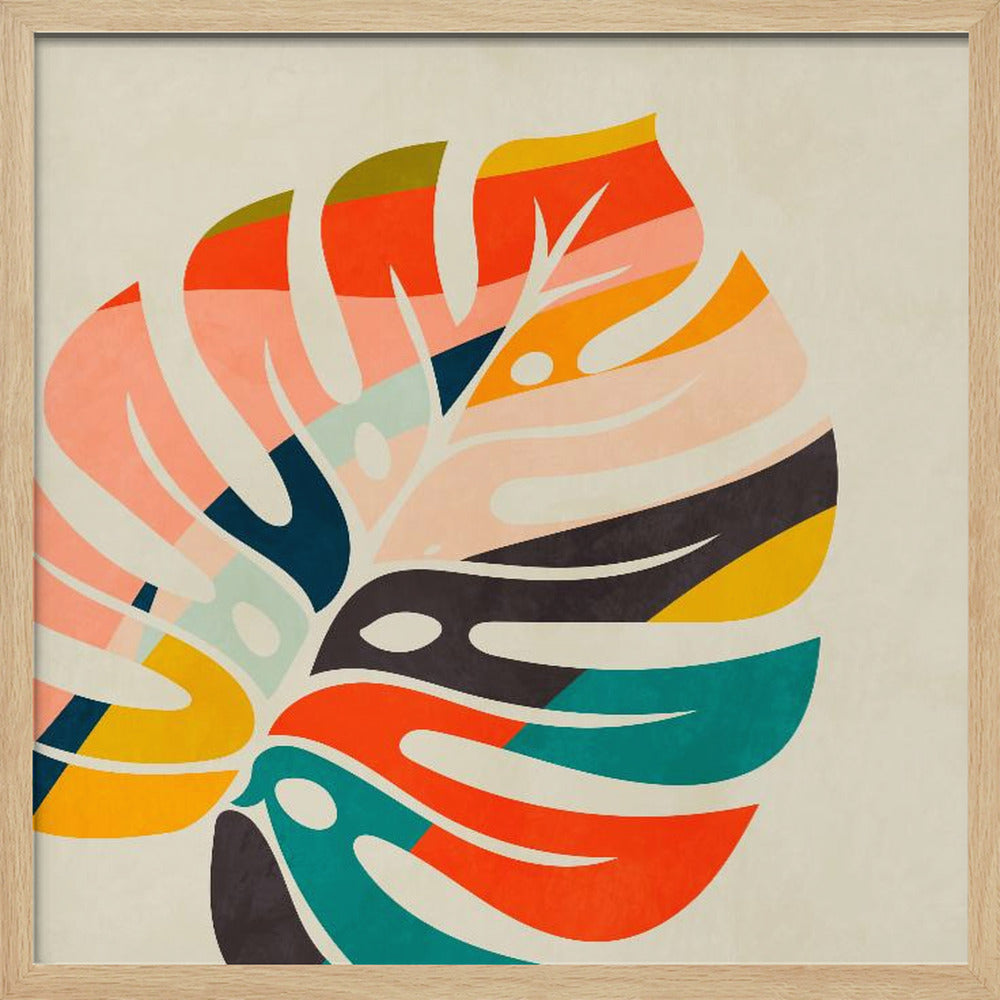 Monstera Leave colorful - Poster / Art Print