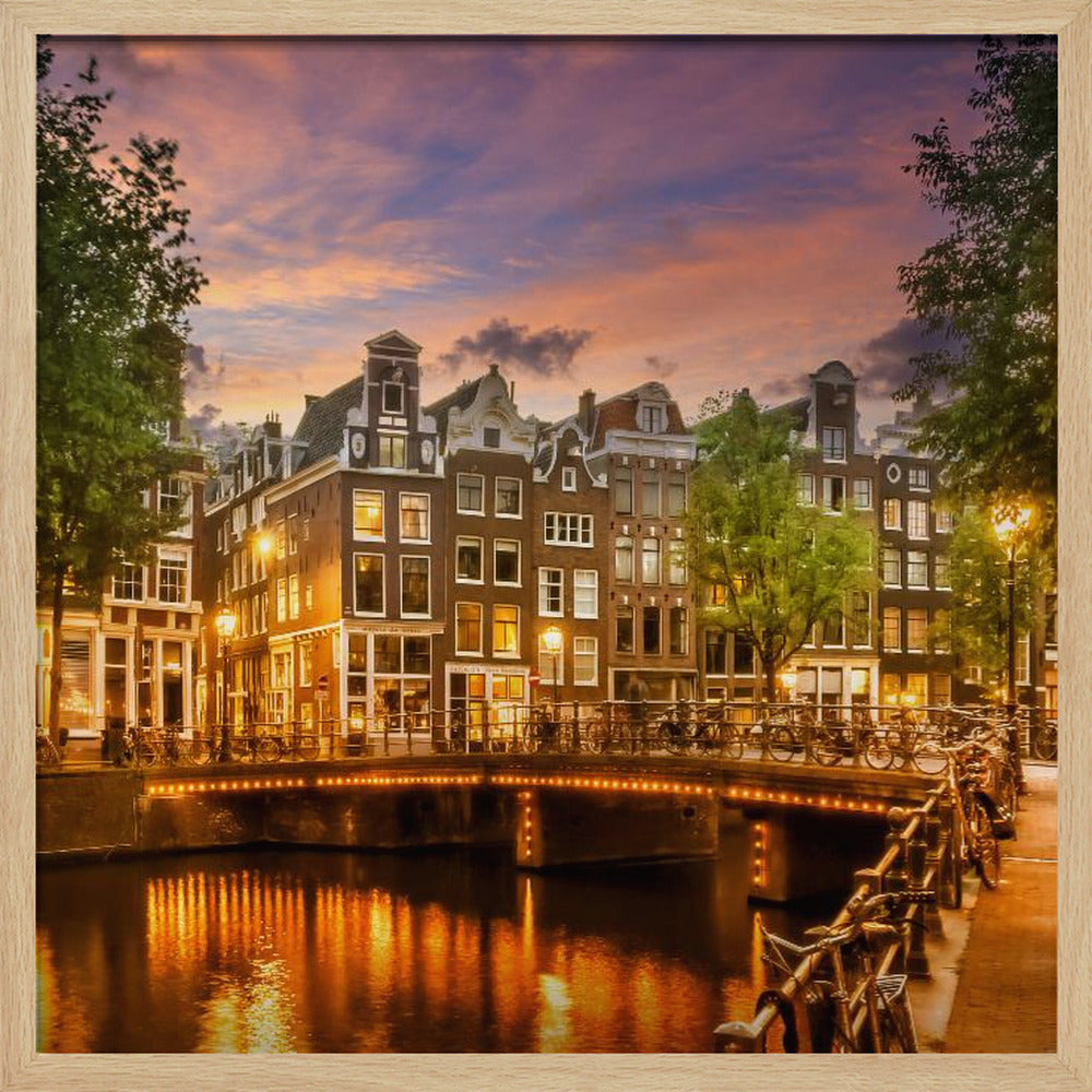 AMSTERDAM Idyllic impression from Singel - Poster / Art Print