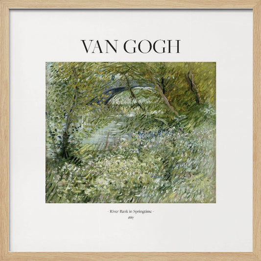 River Bank In Springtime (1887) Square - Poster / Art Print