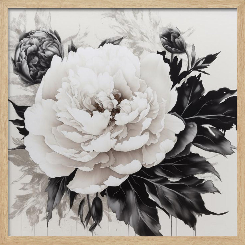 Peonies Sketch - Poster / Art Print