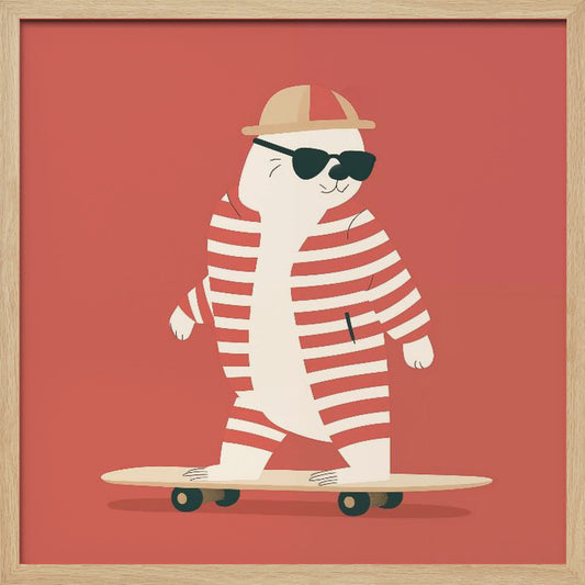 Skateboard Bear - Poster / Art Print