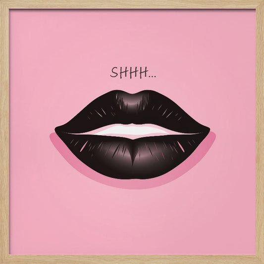 Lips In Black and Pink - Poster / Art Print