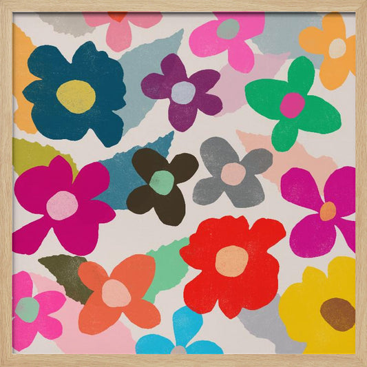 Colorful Floral Pattern - Poster / Art Print