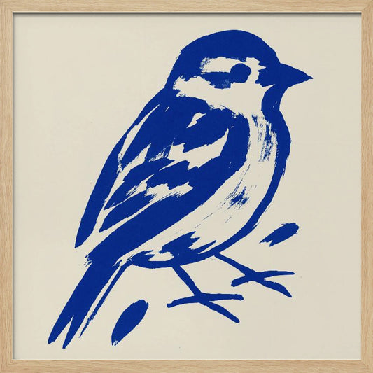 Blue sparrow - Poster / Art Print