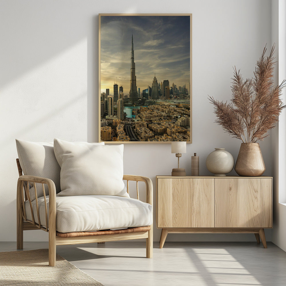 Downtown sunset view - Poster / Art Print