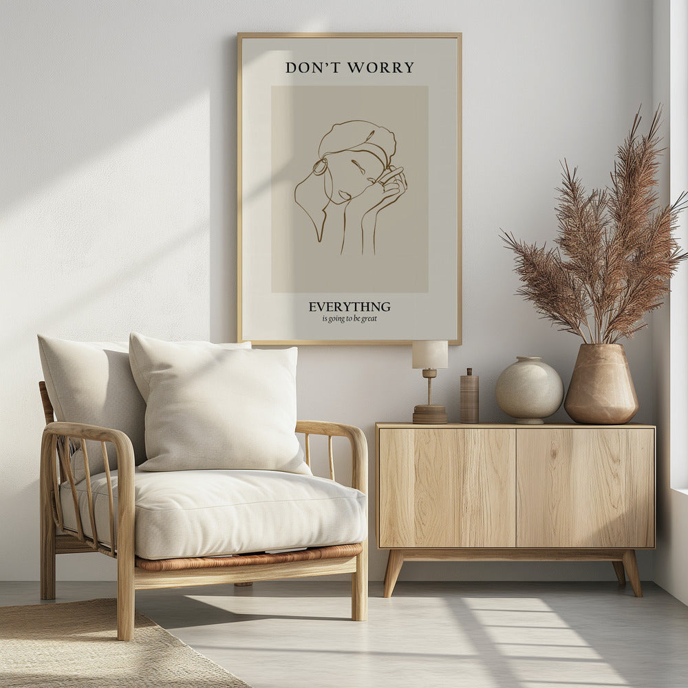 Modern line portrait - Poster / Art Print