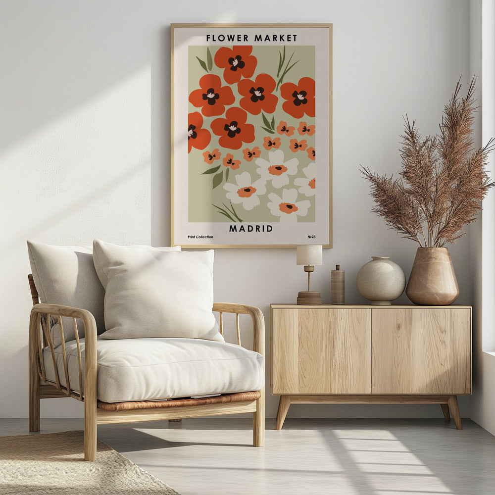 Flower Market Madrid - Poster / Art Print
