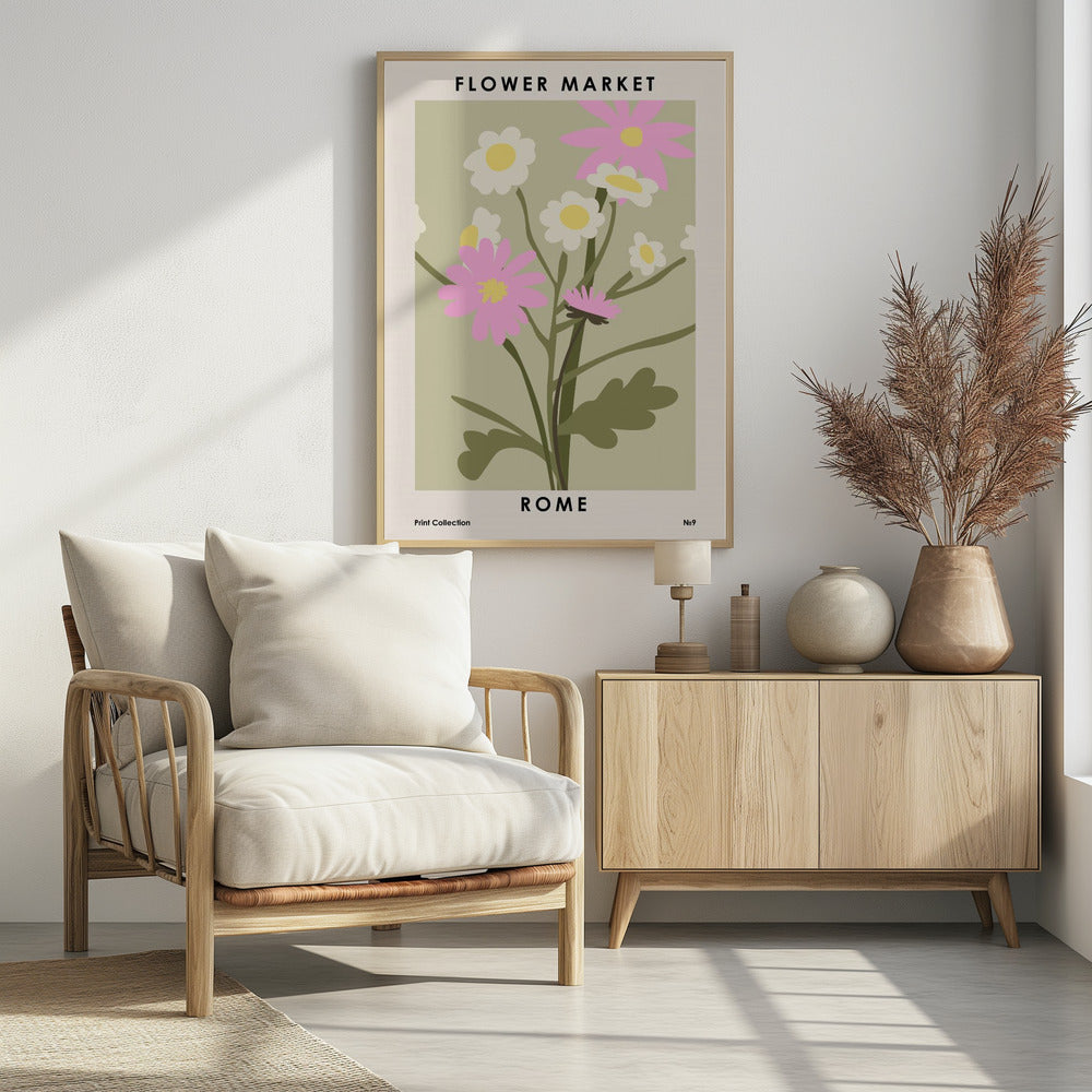 Flower Market Rome - Poster / Art Print