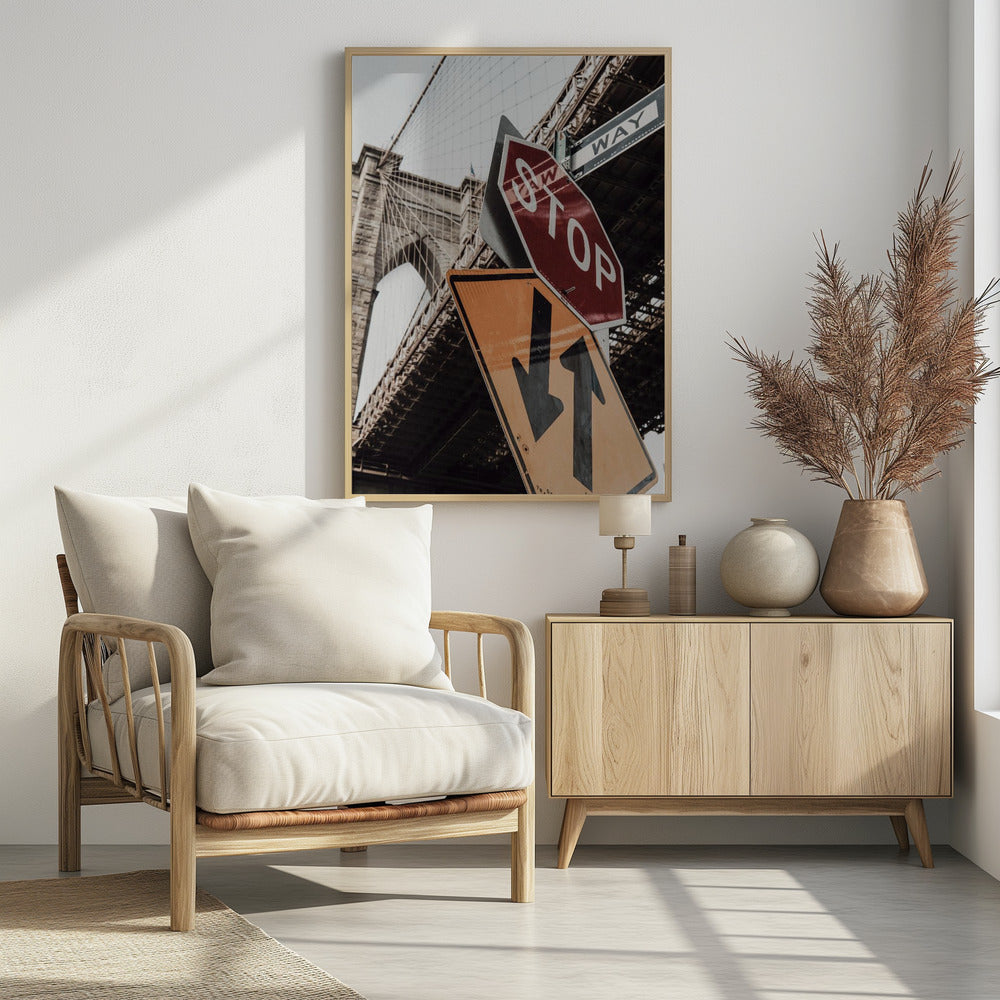 Brooklyn Bridge Stop - Poster / Art Print