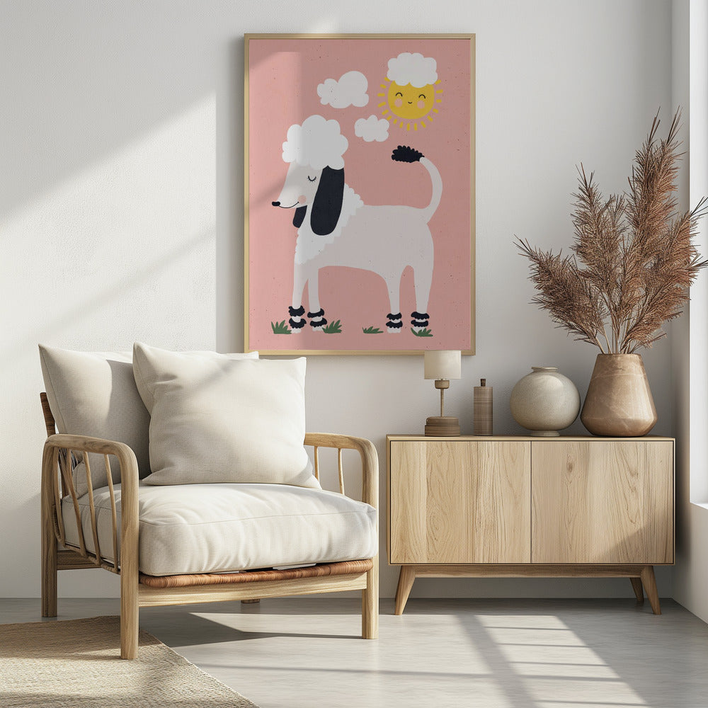 Happy Poodle - Poster / Art Print