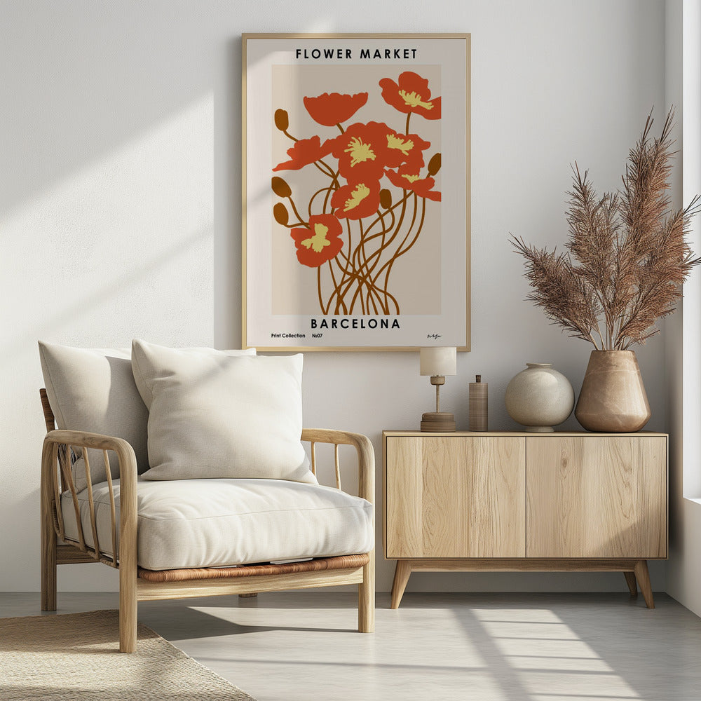 Flower Market. Barcelona - Poster / Art Print