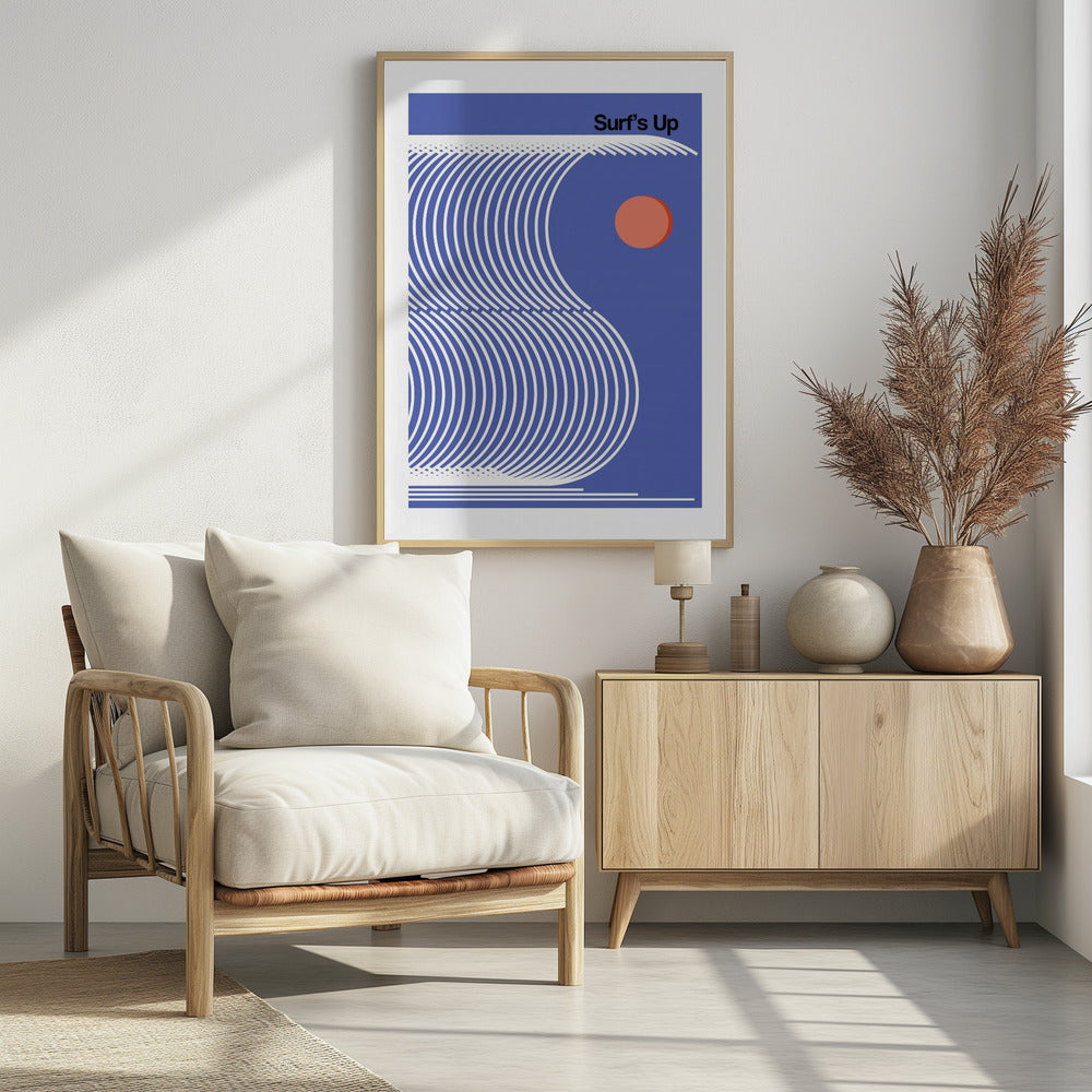 Surf's Up Blue - Poster / Art Print