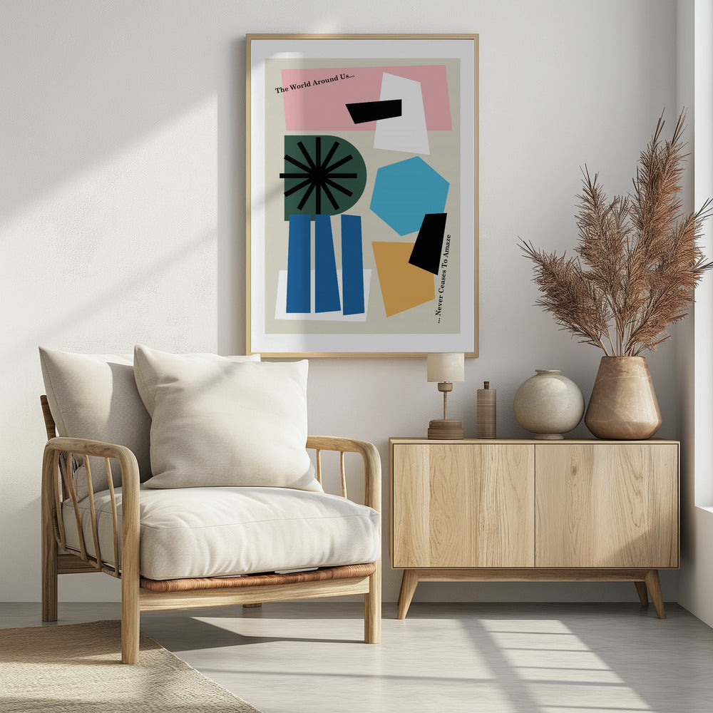 The World Around Us Gray - Poster / Art Print